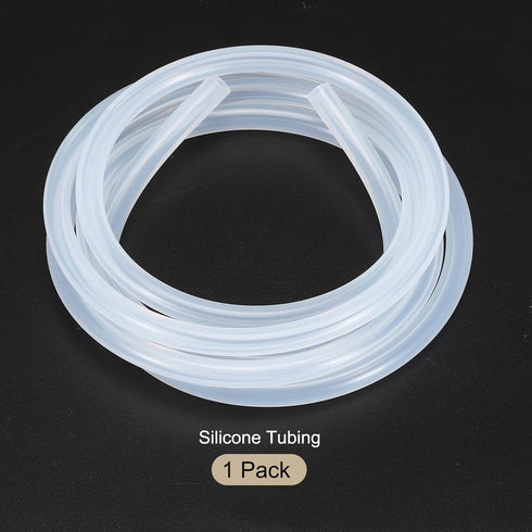 1m(3.3ft) 2mm(0.08") ID x 5mm(3/16") OD Silicone Tubing Clear Industrial Plastic Tubing Pure Silicone Hoses for Pump Siphoning Draining Irrigation...
