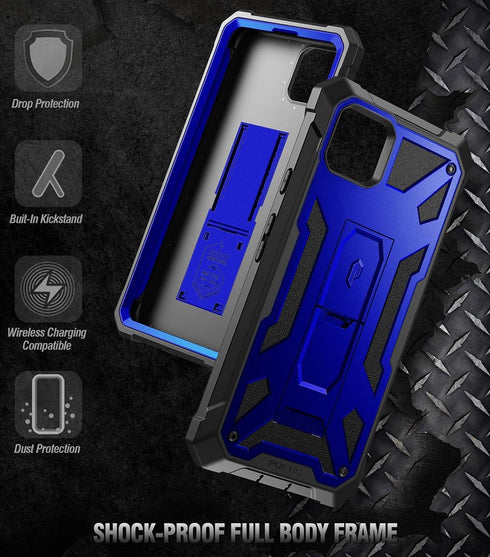 Poetic Spartan Series Designed for Google Pixel 4 5.7 inch Case, Full-Body Rugged Dual-Layer Metallic Color with Premium Leather Texture Shockproo...