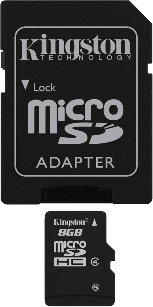 Kingston 8 GB microSDHC Class 4 Flash Memory Card SDC4/8GB,Black...