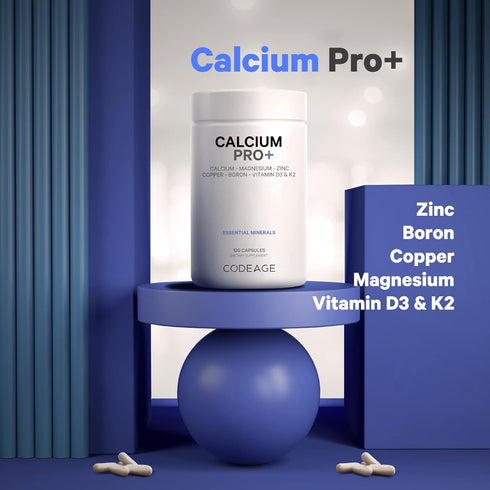 Codeage Calcium 500mg Supplement + Magnesium Zinc Copper Boron - Elemental Calcium Vitamin D3 Vitamin K2 - Bones Teeth Immune System Support Pills...
