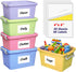 Labels for Storage Bins, Matte Removable Storage Bin Labels, 6 X 4 Inch Tear Resistant Large Labels for Organizing Storage Bin, White Blank Box La...