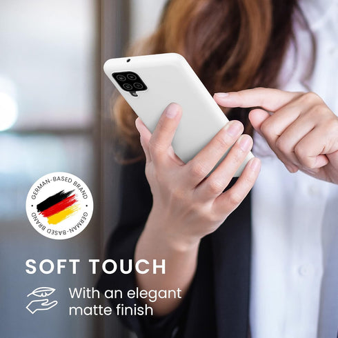 kwmobile Case Compatible with Samsung Galaxy A12 Case - Soft Slim Protective TPU Silicone Cover - White Matte...