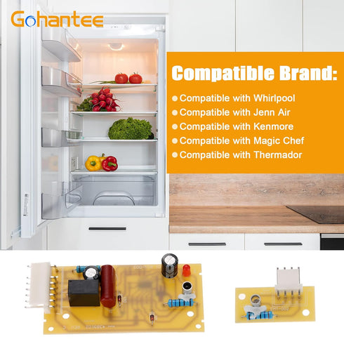 4389102 Refrigerator Ice Maker Sensor Control Board Kit Compatible with Whirlpool Kenmore Emitter Sensor W10757851 2198586 W10193840