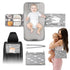 Portable Diaper Changing Pad - Travel Waterproof Baby Changing Mat with Shoulder Strap - Foldable Diaper Changing Station with Wipes Pocket...