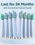 Rtauys M5 Rechargeable Sonic Electric Toothbrush for Adults - Power Electric Toothbrush with 8 Brush Heads, Travel Case, Teeh Whitening.3 Hours Ch...