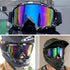 Motorcycle Goggles Dirt Bike Goggles Windproof ATV Dustproof Racing GogglesScratch Resistant Ski Goggles Protective Safety Glasses PU Resin (Black...