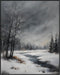 Posterizer 1 pcs-beautiful scenary of snowy winter in oil painting style-10-Landscape & Nature Art-GIft for Men Women Teens-Dining Room Decor- unf...