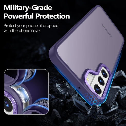 Rayboen for Samsung Galaxy S22 Plus Case, Translucent Frosted Hard Back Silicone Edge Skin Feel Anti-Fingerprint Anti-Scratch Protective Slim Cove...