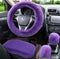 Dotesy 4 Pcs/Set Fluffy Faux Wool Car Steering Wheel Cover & Furry Auto Center Console Cover & Gear Shift Knob Cover & Handbrake Cover Universal W...