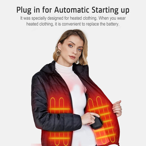 Heated Vest Battery Pack Power Bank 10000 mAh for Heated Jacket Heating Electric Vest Coat Hoodies for Man for Women...