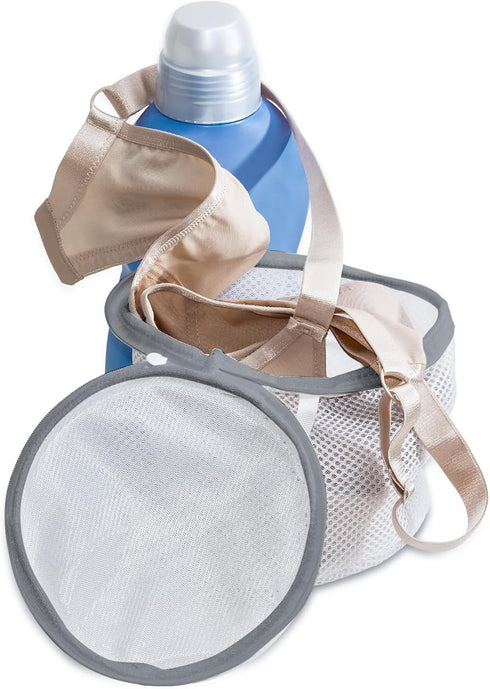 2 Pcs Premium Bra Lingerie Wash Bags, Durable Fine Mesh Laundry Bags Underwear Brassiere Washing Bags with Reinforced Zipper and Hanging Loop 6 x ...