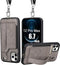 TOOVREN Wallet Case for iPhone 12 Pro Max Lanyard with Kickstand Leather Card Holder Adjustable Neck Strap, Phone Protective Back Cover for iPhone...
