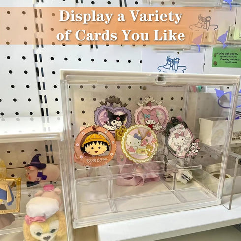 40 Pack Card Display Stands, 2.16 Inches Acrylic Display Stands, Transparent Card Display Stand, Transparent Acrylic Small Easel, Suitable for Med...
