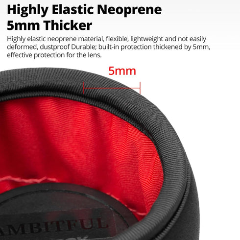 AMBITFUL Camera Lens Bag for DSLR Camera Lens (10cm/3.93")...