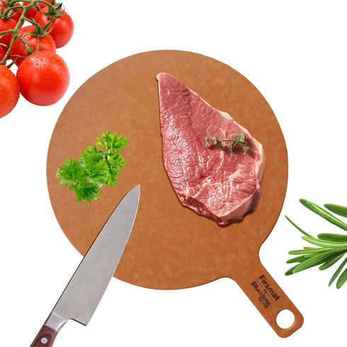 Wood Fiber Pizza Board Serving Cutting Plate for Kitchen Fruits Vegetables Cheese Chopping Board 10 inches Round...