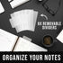Meeting Notebook with Removable Dividers, Gold Spiral, Hard Cover, Action Items, Back Pocket, 120 Pages...
