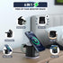 Alarm Clock + 3 in 1 Charging Station + Night Light, iphone iwatch airpod wireless charging dock, magsafe phone watch charger stand, travel charge...