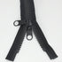 Leekayer 2PCS #10 84 cm Heavy Duty Zippers for Sewing Separating Large Plastic Zippers Black Tape with Double Pull Tab Slider, Sleeping Bag, Boat,...