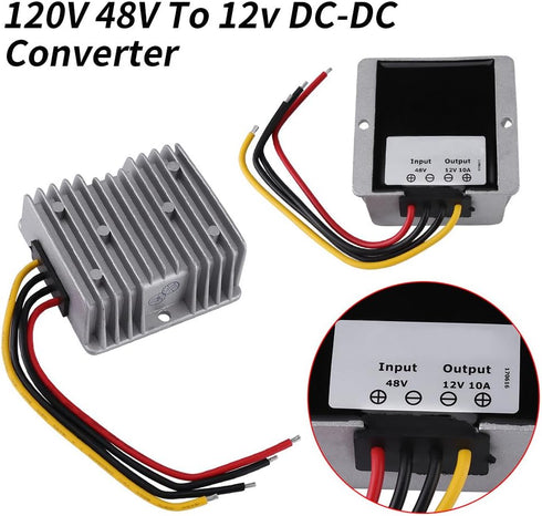 DC DC Converter 48V to 12V, Power Source Voltage Step Down Converter 10A 120W DC to DC Converter 48V to 12V Voltage Buck Converter...