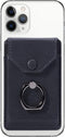 Ring Stand Stick on Wallet Cell Phone Slim Leather Wallet Stick on Wallet Credit Card RFID Blocking Sleeve Black...