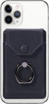 Ring Stand Stick on Wallet Cell Phone Slim Leather Wallet Stick on Wallet Credit Card RFID Blocking Sleeve Black...