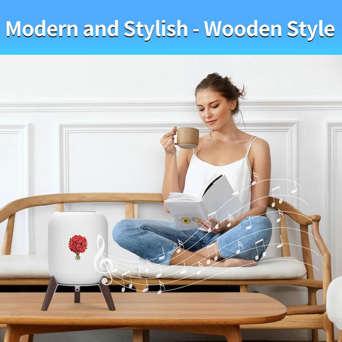 Wood Table Stand for HomePod 1 and Homepod 2 Speaker with Dust-Proof Cover, Anti-Slip Wooden Desk Stand Compatible with Homepod 1st & 2nd Desktop ...