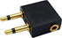 Dual 3.5mm (1/8") Male to 3.5mm Female AUX Audio Jack Adapter Converter for Using Headphone on Airplane Airline Flight (2 Pack)...
