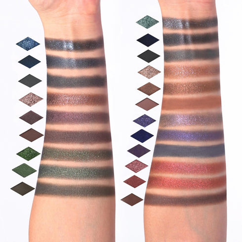 Black Smokey Eyeshadow Makeup Palette, Dark Smoky Eye Shadow Palettes for Halloween Goth Make up Glitter Shimmer Matte Pallets, Midnight Masquerad...