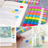 Sticky Tabs,moinkerin 900 Pieces Transparent Sticky Notes Book Tabs PET Multicolor for Bookmarks,Studying,Office,School Planner Memo...