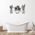 3 Pieces Metal Flower Wall Decor Minimalist Vase Wall Art Black Tulip Wire Iron Decor Floral Wall Sculpture for Kitchen Bathroom Living Room (Deli...