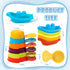 Bath Toys Floating Boats with Bathing Spoon, 11 Pack Water Table Bathtub Bath Toy, Water Toys for toddlers 1-3, Baby Pool Toys, Stackable Toys for...