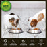 Iconic Pet Set of 2 Stainless Steel Anti-Skid Slow Feed Bowls for Small Dogs (12 oz) - Ideal for Food and Water, Durable Design with Raised Center...
