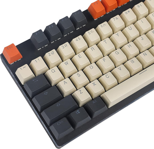 Carbon Miami PBT Double Shot Shine Through ANSI Backlit Keycaps for MX Mechanical Keyboard Melody 96 KBD75 68 61 87 104 Keychron(Only Keycap) (Car...