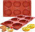 JOERSH 2-PK Silicone Egg Molds Non-Stick 3" Round Muffin Top Baking Pans, Egg Molds for Breakfast Sandwiches, Corn Breads, Whoopie Pies, Shortcake...