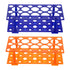 PATIKIL 50 Wells Tube Rack, 1 Set Vial Rack Double Layer Multifunction Centrifuge Tube Holder for Microcentrifuge Tubes 10/15/50ml, Blue,Orange...