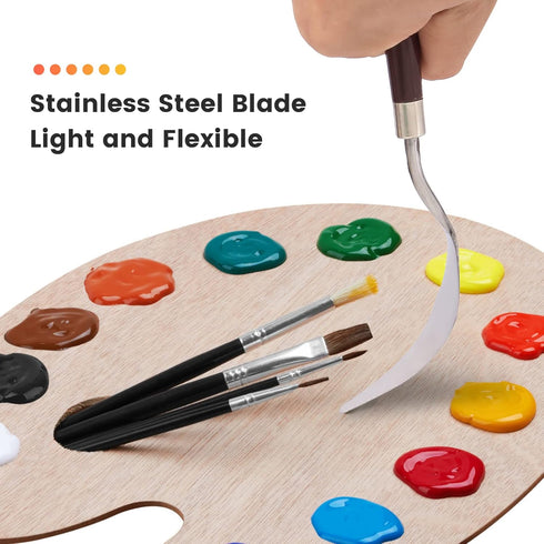 10PCS Palette Knife, Stainless Steel Painting Knife Set, Flexible Spatula Pallet Knife, Metal Artist Knives, Oil Painting Accessories Color Mixing...
