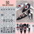 KINGMAS 5D Flower Nail Art Sticker Decals Hollow Exquisite Pattern Nail Art Supplies Self-Adhesive Luxurious DIY Nail Art Decoration White Lace Fl...