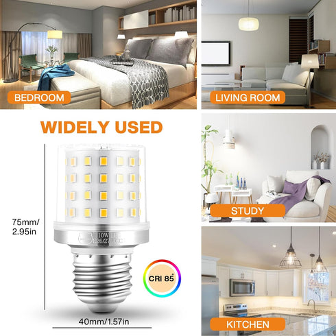 MIAOKE E26/E27 LED Bulb,10W Three Color Mode Dimmable Light Bulbs?900Lumen Light Bulb?Can Reduce Energy Consumption by 90%?Spiral Light Bulbs are ...