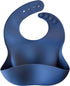 Silicone Baby Bib, French Navy | BPA FREE | Soft Adjustable Bib for Ages 6-36 Months...