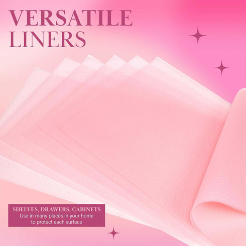 Paris Hilton Refrigerator Shelf Liners, 17.7-Inch x 11.4-Inch Mats, Trim to Fit, Reusable, Easy to Clean, Food Grade Plastic, Made Without BPA, 10...