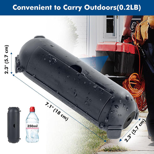 2 Pack of RESTMO Compact Outdoor Extension Cord Cover, IP44 Waterproof Box and Safety Housing Case, Ideal to Protect Outdoor Plugs, Electrical Con...