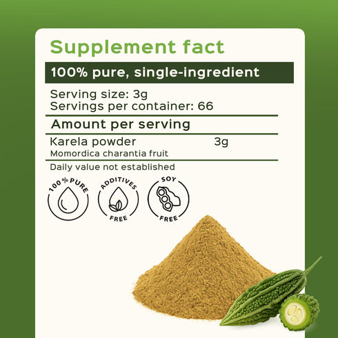 bixa BOTANICAL Bitter Melon Powder (Momordica Charantia/Karela Fruit Powder) - 200g / 7 Oz | Herbal Supplement for Skin and Stomach...