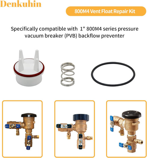 800M4 Vent Float Repair Kit Compatible with Watts 1 inch 800QT Backflow Valve, Fit for 1" Pressure Vacuum Breaker, Repalce 0887715 887715 RK 800M4...