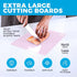 Extra Thick Pastel Flexible Plastic Cutting Board Mats with Food Icons & EZ-Grip Waffle Back, (Set of 6) Dishwasher Safe. Cutting Boards For Kitch...