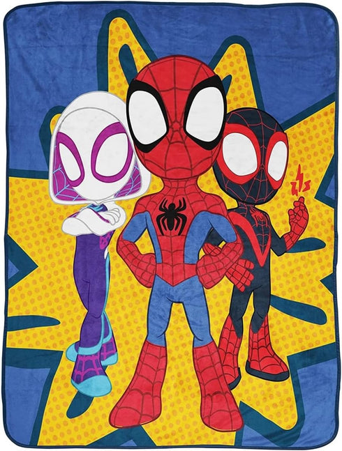 Jay Franco Marvel Spidey and His Amazing Friends Kids' Plush Fleece Throw Blanket, 46" x 60", Fade Resistant, Cozy for Toddlers & Kids...