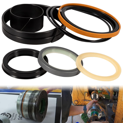 for Case 1543273C1/Case G109423/Case G105545 Hydraulic Cylinder Seal Kit (for Rod Size: 2'', Bore Size: 4'') for Case 450 455 550 580 650 680 780 ...