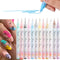 Nail Art Graffiti Pen Set 12Pcs Waterproof Painting Marker Pen Black White Drawing Gel Liners Quick Dry Dotting Pen Nails Professional Material Fo...