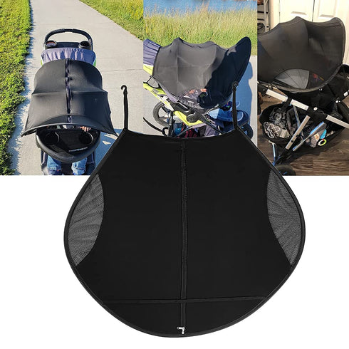 SOONHUA Stroller Sun Cover,Stroller Sun Shade,Breathable Toddler Blackout Blind Anti-UV Protection Baby Sun Shade Universal Awning with Adjustable...