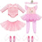 Kajaia 8 Pcs 18 Inch Doll Ballet Ballerina Outfits 18 Inch Doll Clothes and Accessories Ballet Tutu Dance Dress Ballet Shoes Headband Doll Clothes...