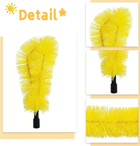 2 PCS Gutter Cleaning Brush Roofing Tool Rain Gutter Guard Cleaner Tool Adaptation Thread Interface Dia 0.87 Inch Gutter Cleaning Brush Tools Inte...